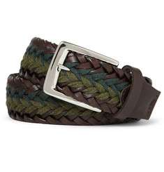 Etro Woven Leather and Cotton Belt