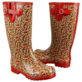 Womens Nomad Puddles Red Flower Fields Shoes 