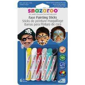  Snazaroo Face Painting Sticks 6/Pkg Yellow/White/Red 