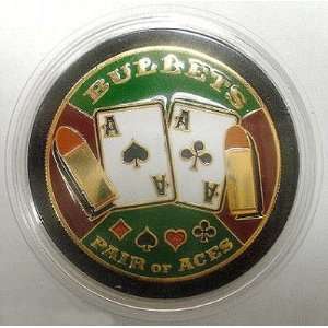  Bullets Medallion Poker Card Cover Protector: Sports 