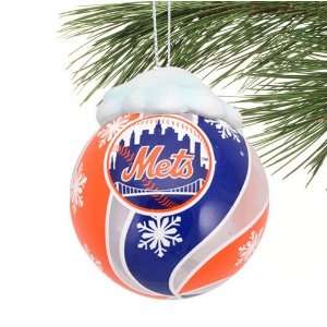    New York Mets MLB Light Up Glass Ball Ornament: Home & Kitchen