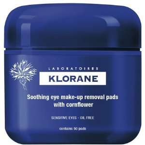  Klorane Soothing Eye Makeup Removal Pads with Cornflower 