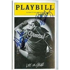 Greese autographed Broadway Playbill by Brian Bradley & Hunter Foster 