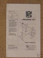 NFL (Reebok) Wt Bench Owners Illstrd Part List Manual  