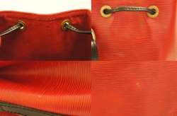   Petit NOE Red Black LV Handbag Bucket Authentic Shoulder bag  