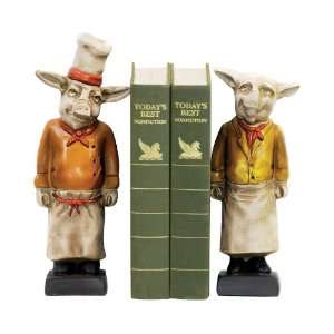  Chef Pig Painted Bookends (Set Of 2) 4 303300