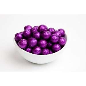Purple Foiled Milk Chocolate Balls (5 Pound Bag)