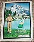 1980 ad Salem cigarette Cigarettes   guy lake Mountains