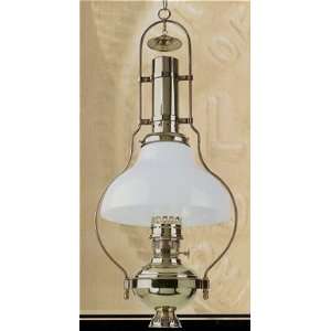  Deluxe Brass Frame Oil Lamp with 12 Opal Bell Glass Shade 