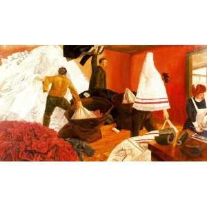     Stanley Spencer   24 x 14 inches   Sorting Laundry