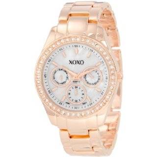 XOXO Womens XO5386 Rhinestone Accent Rose Gold Bracelet Watch
