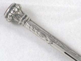 Antique Sterling Silver Retractable Dip Pen & Pencil  