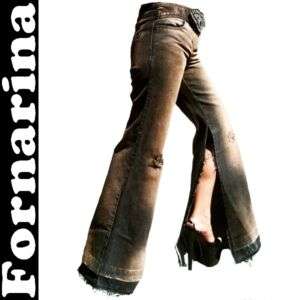 Fornarina ROCK★STAR Vintage Cowgirl Schlag Jeans 26/34  
