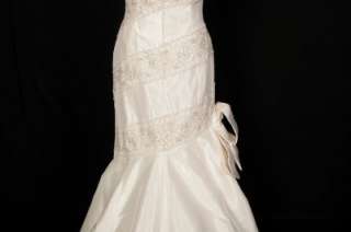 Anne Barge La Fleur LF218 Light Ivory Silk Couture New Bridal Wedding 