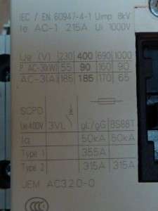 Siemens 3RT1056 6 Contactor 195 Amp #22917  