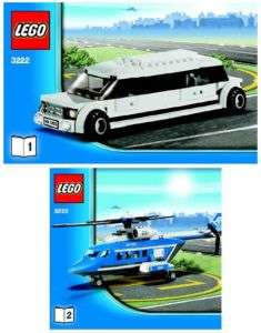 Lego Bauanleitung 3222 BAUPLAN Helicopter Limousine NEU  