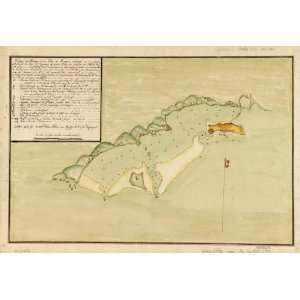 1782 map of Harbors, Honduras, New Port Royal: Home 