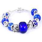 blue glass metal beads snake chain children s bracelet buy