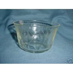  Glass Bowl with Diamond & Dot Pattern 