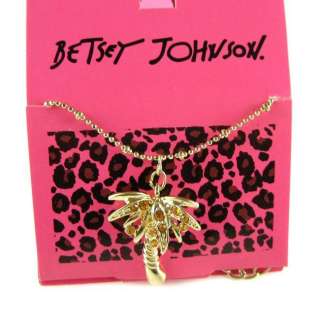 New Betsey Johnson Cute Golden Crystal Coco Necklace 405  