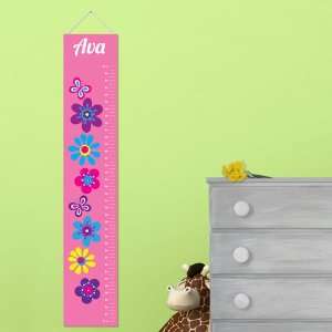   Height Chart Personalized Frilly Floral Height Chart