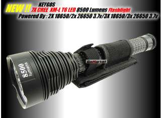  of a 7x cree xm l t6 led producing very bright beam of light output