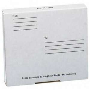   Park 64105   Corrugated CD/DVD Mailer, 5 3/4 x 5 3/4, White, Recycled