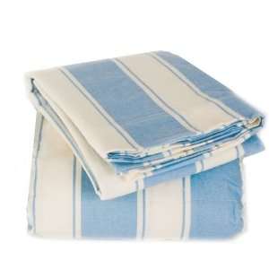   Season Stripe Marine 100% Cotton Flannel Sheet Set: Home & Kitchen