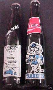 1981 82 UNC TARHEELS National Champs Full Coke Bottle  