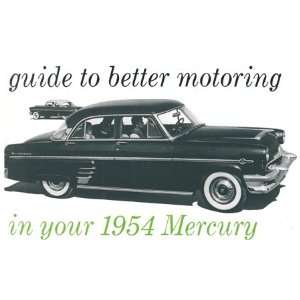    1954 MERCURY Full Line Owners Manual User Guide Automotive