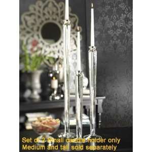   Candle Holders Tapered Design Silver Mercury Finish: Home & Kitchen