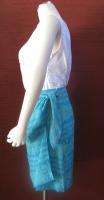 Jones New York Silk Skirt Aqua Turquoise Womens Size 12  
