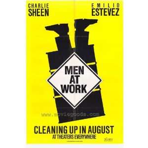  Men At Work Poster B 27x40 Charlie Sheen Emilio Estevez 