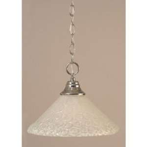  One Light Downlight Pendant with Italian Bubble Glass in 