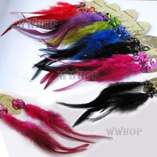 Pairs Fashion Cute Handmade Feather Dangle Earrings N48  