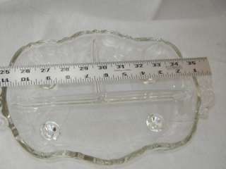 Vintage Fostoria Glass Divided Clear Relish Dish 2838  
