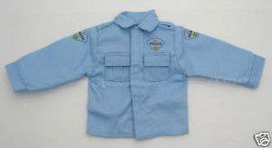 Action Figure Accessories. Lt. Blue Police Shirt  