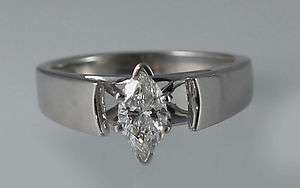   7,615. Gorgeous solitaire ring, Leo Schachter Diamond, Platinum  