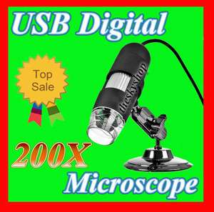 NEW 8 LED 20 200x Zoom USB Digital Microscope & Camera  