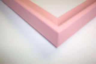Baby Pink Square Wood Picture Frames Vivid Color  