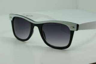 Pairs Black white tetra wayfarer sunglasses 80s  