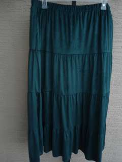 NWT WOMENS NEW DIRECTIONS TIERED MAXI STYLE SKIRT FULL ELASTIC WAIST 