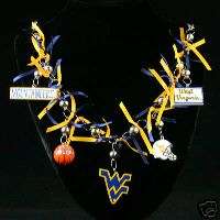 West Virginia University Jewelry, Necklace, Football  