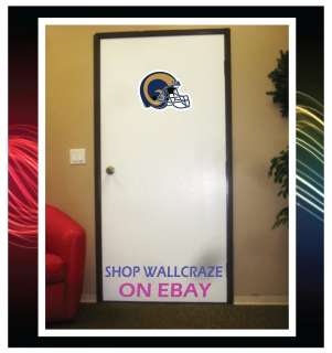 St. Louis Rams Helmet NFL Removable Door Wall Decor Sticker Decal 