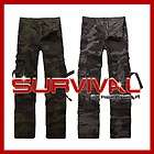   SIZE 30,32,34,36 CAMOUFLAGE ARMY MILITARY CARGO JEANS PANTS GREEN GREY