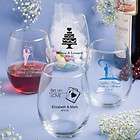100 Personalized Stemless Wine Glasses Wedding / Bridal Shower Favors 