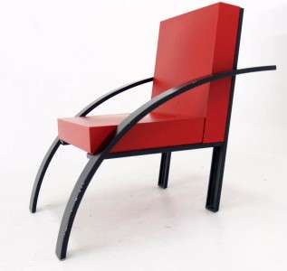 Aldo Rossi Parigi Chair Red and Black  