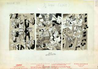 WALLY WOOD   MAD #30 DIZZYLAND: ANIMATORS ORIG ART 1956  