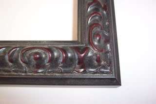 Small Plum, Almost Black Victorian Wood Picture Frames  