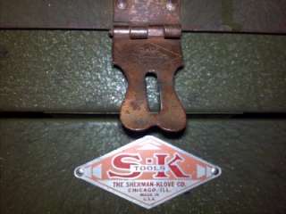 SK Sherman Klove 2 Drawer Vintage Tool Box Machinist Chest Mechanic No 